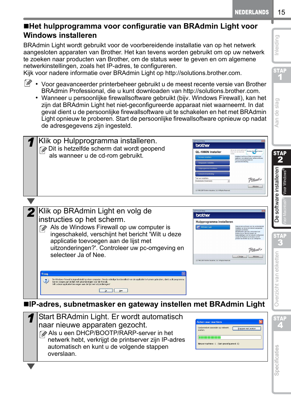 Klik op hulpprogramma installeren | Brother QL-1060N User Manual | Page 107 / 121