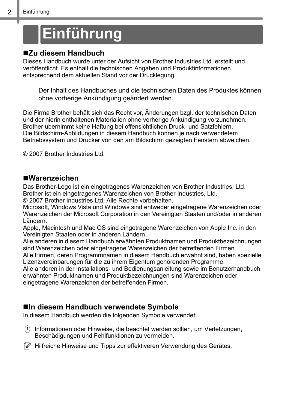 Einführung | Brother QL-1060N User Manual | Page 34 / 121