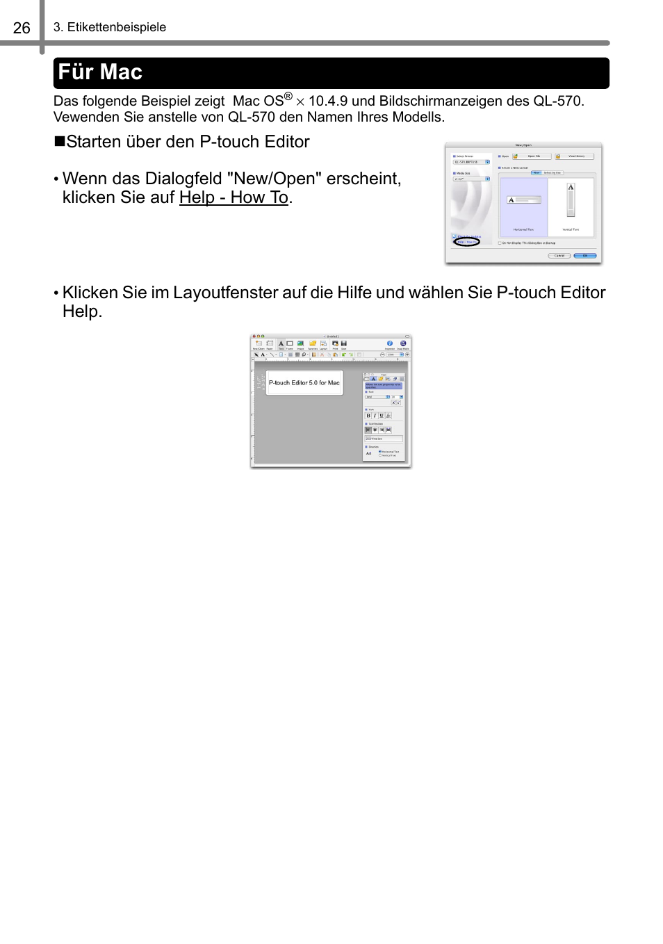 Für mac | Brother QL-1060N User Manual | Page 58 / 121
