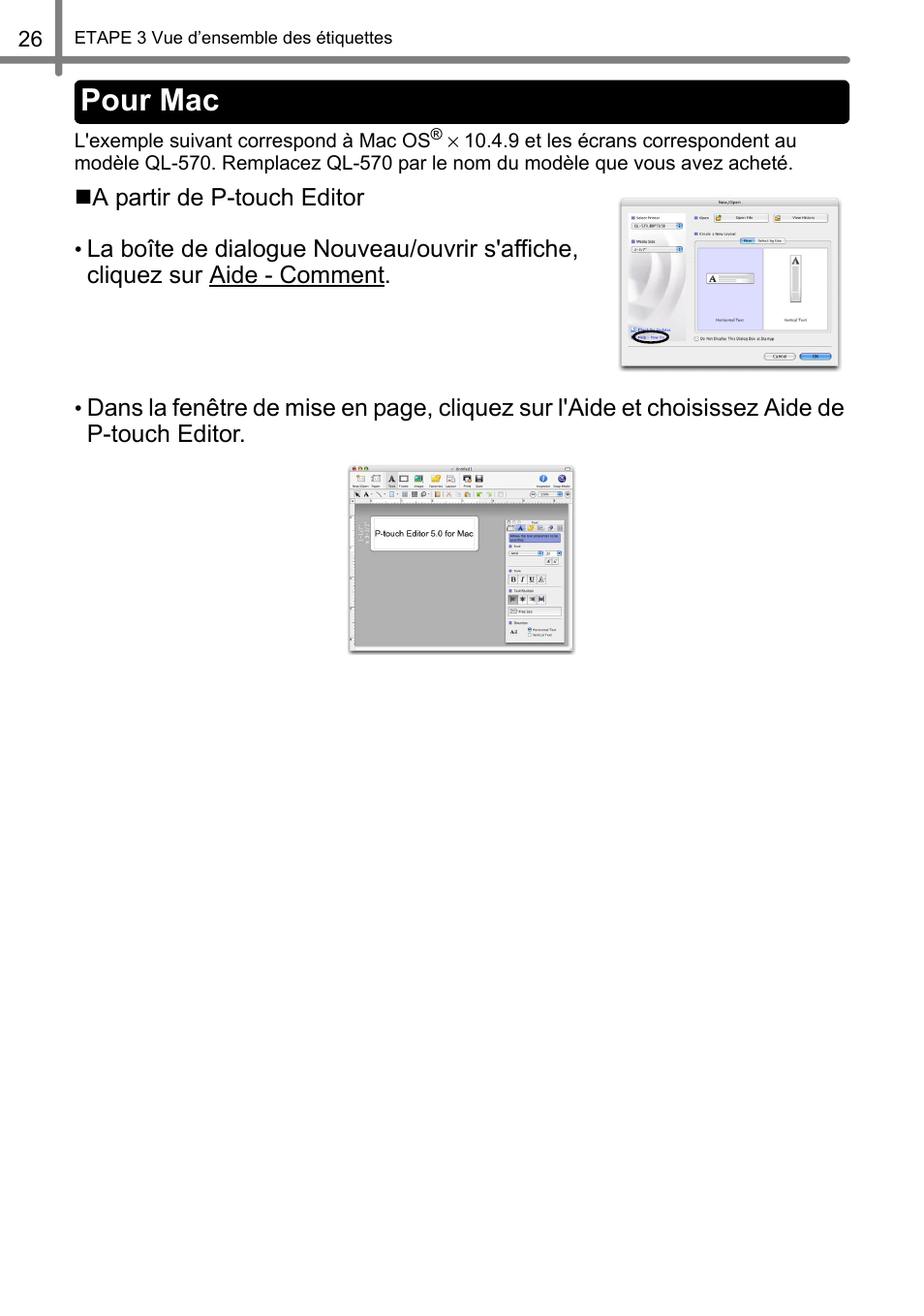 Pour mac | Brother QL-1060N User Manual | Page 88 / 121