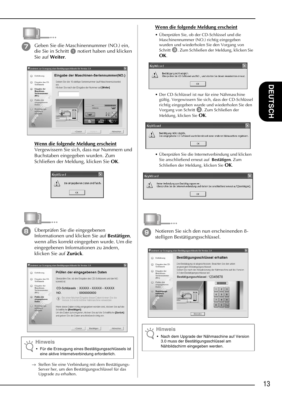 13 de ut s ch | Brother Innov-is 4000D 4000 User Manual | Page 15 / 52