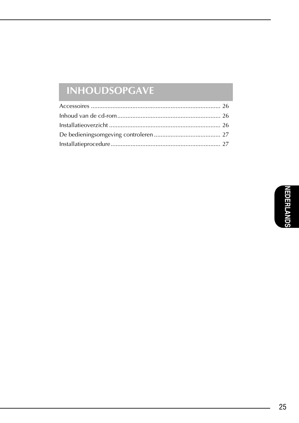 Inhoudsopgave | Brother Innov-is 4000D 4000 User Manual | Page 27 / 52
