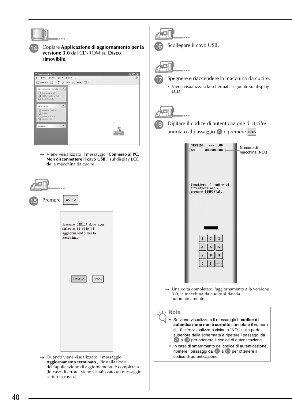 Nota | Brother Innov-is 4000D 4000 User Manual | Page 42 / 52