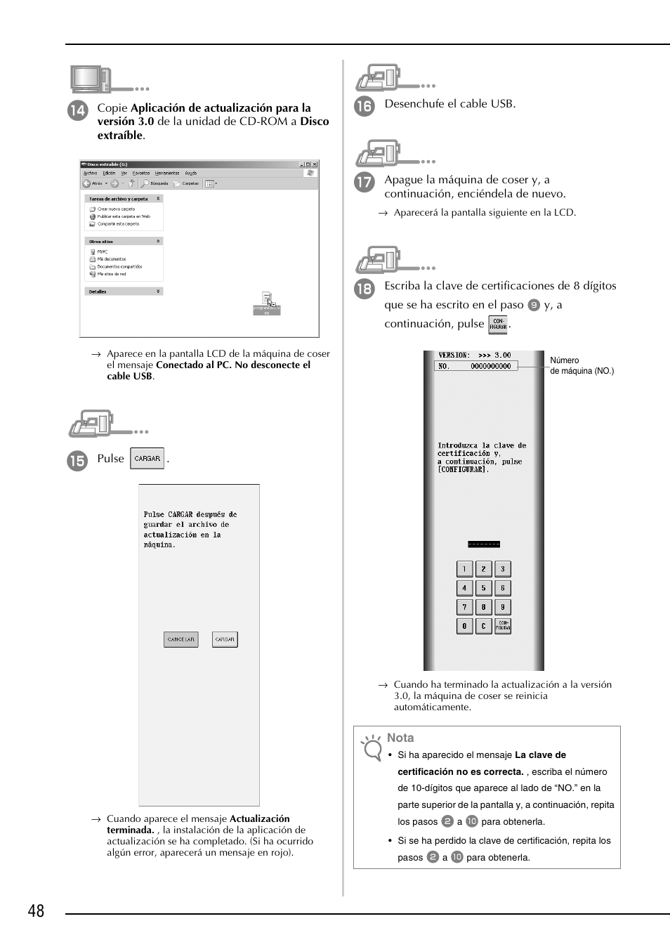 Nota | Brother Innov-is 4000D 4000 User Manual | Page 50 / 52