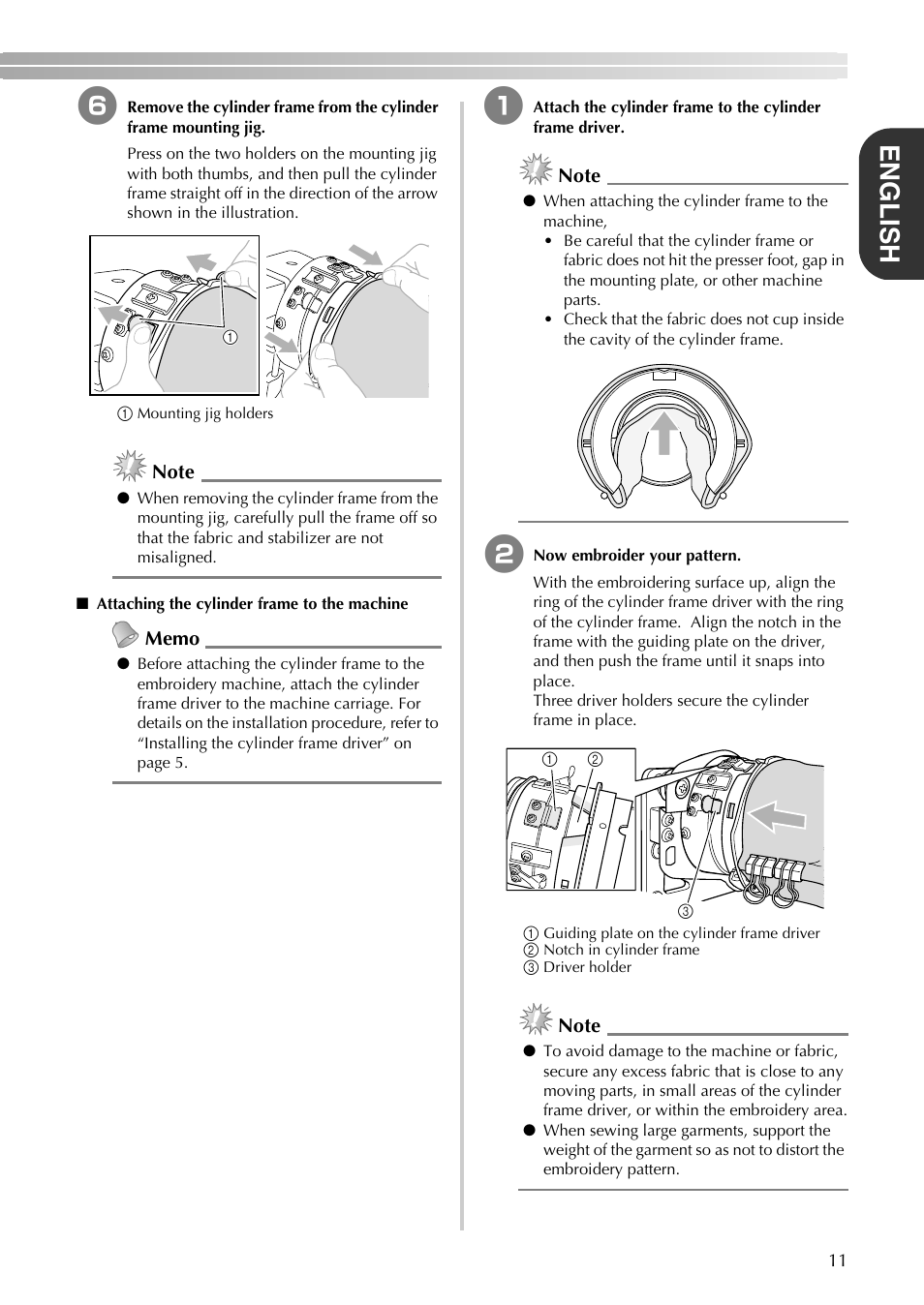 English | Brother PR-620 620C 600II 600IIC User Manual | Page 13 / 52