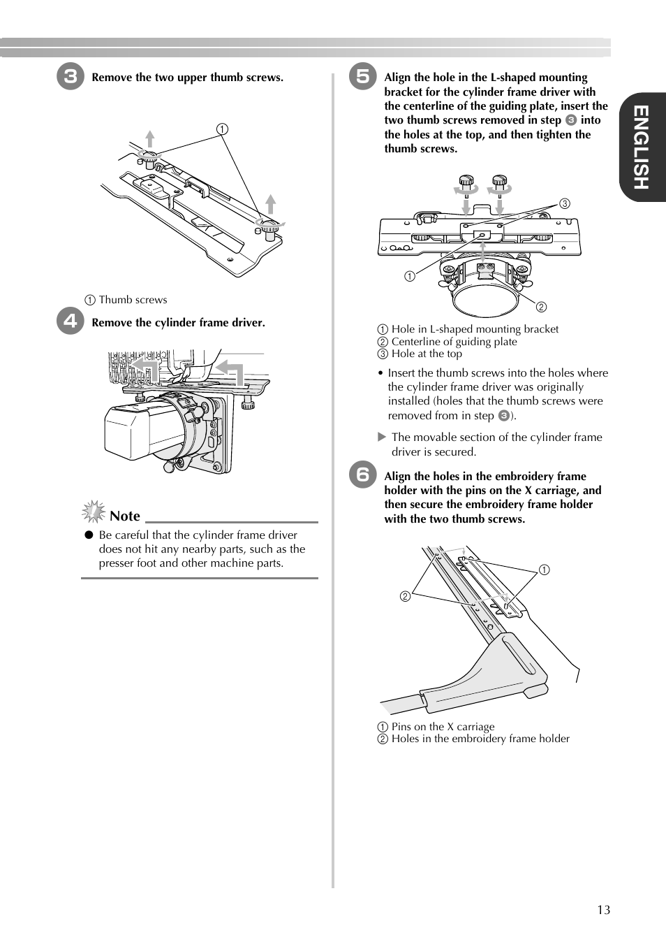 English | Brother PR-620 620C 600II 600IIC User Manual | Page 15 / 52