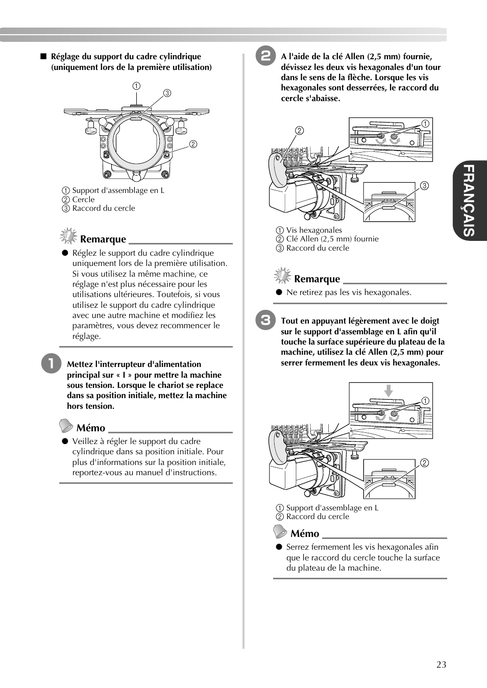 Français | Brother PR-620 620C 600II 600IIC User Manual | Page 25 / 52