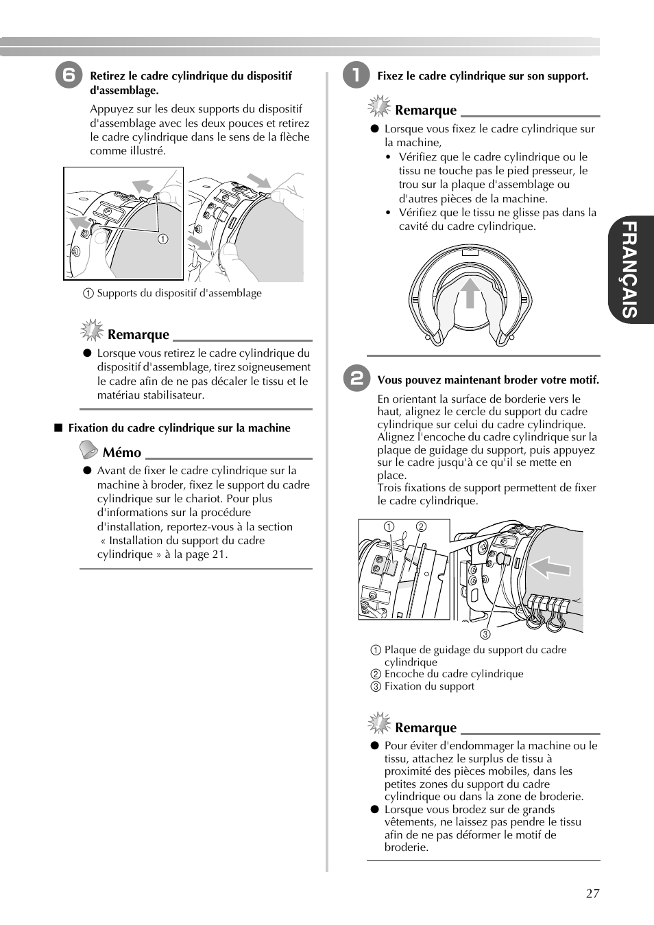 Français | Brother PR-620 620C 600II 600IIC User Manual | Page 29 / 52