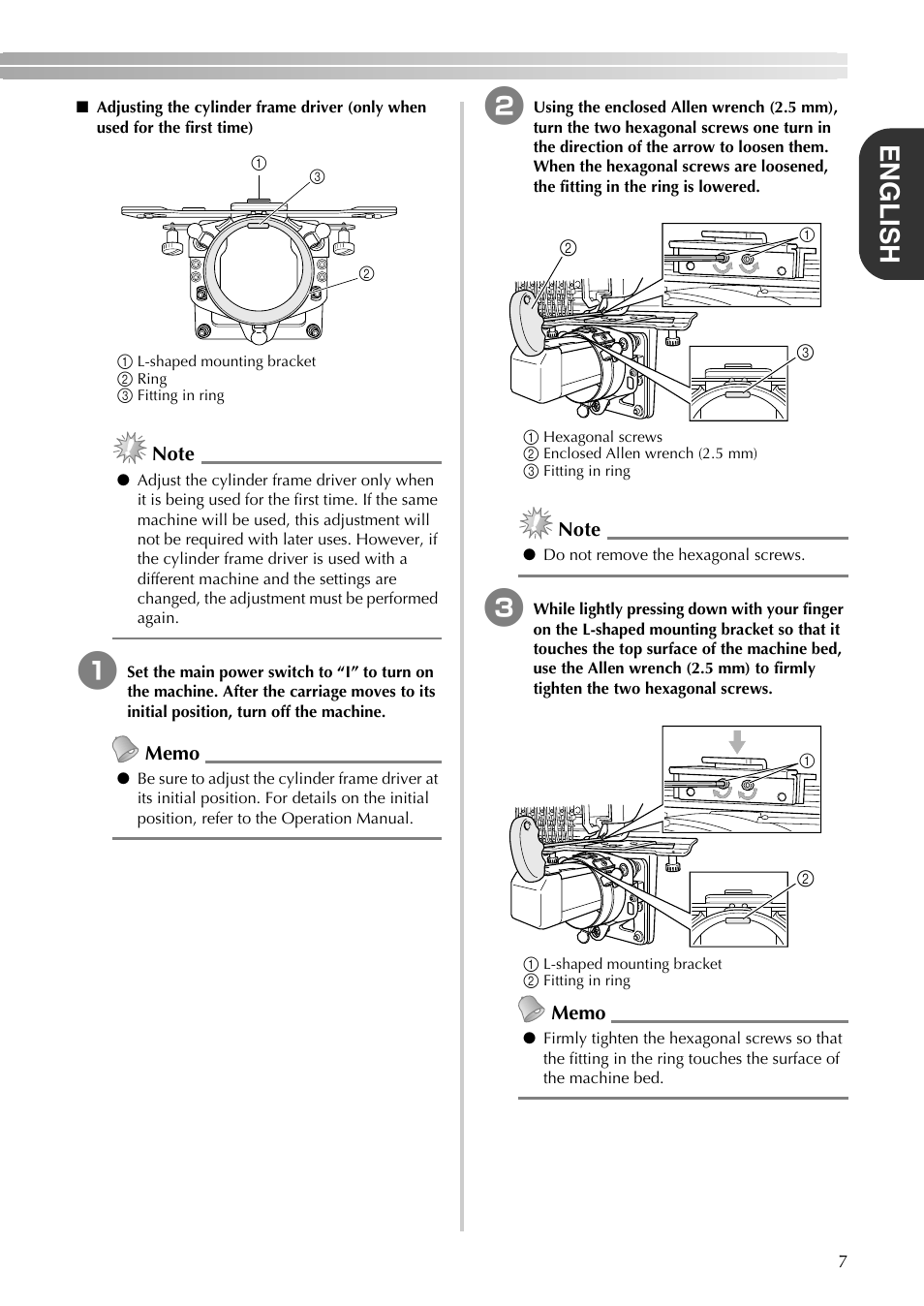 English | Brother PR-620 620C 600II 600IIC User Manual | Page 9 / 52