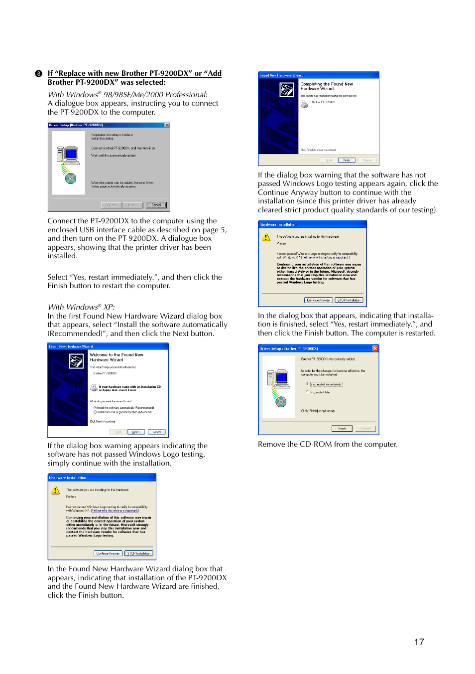 Brother PT-9200DX User Manual | Page 21 / 232