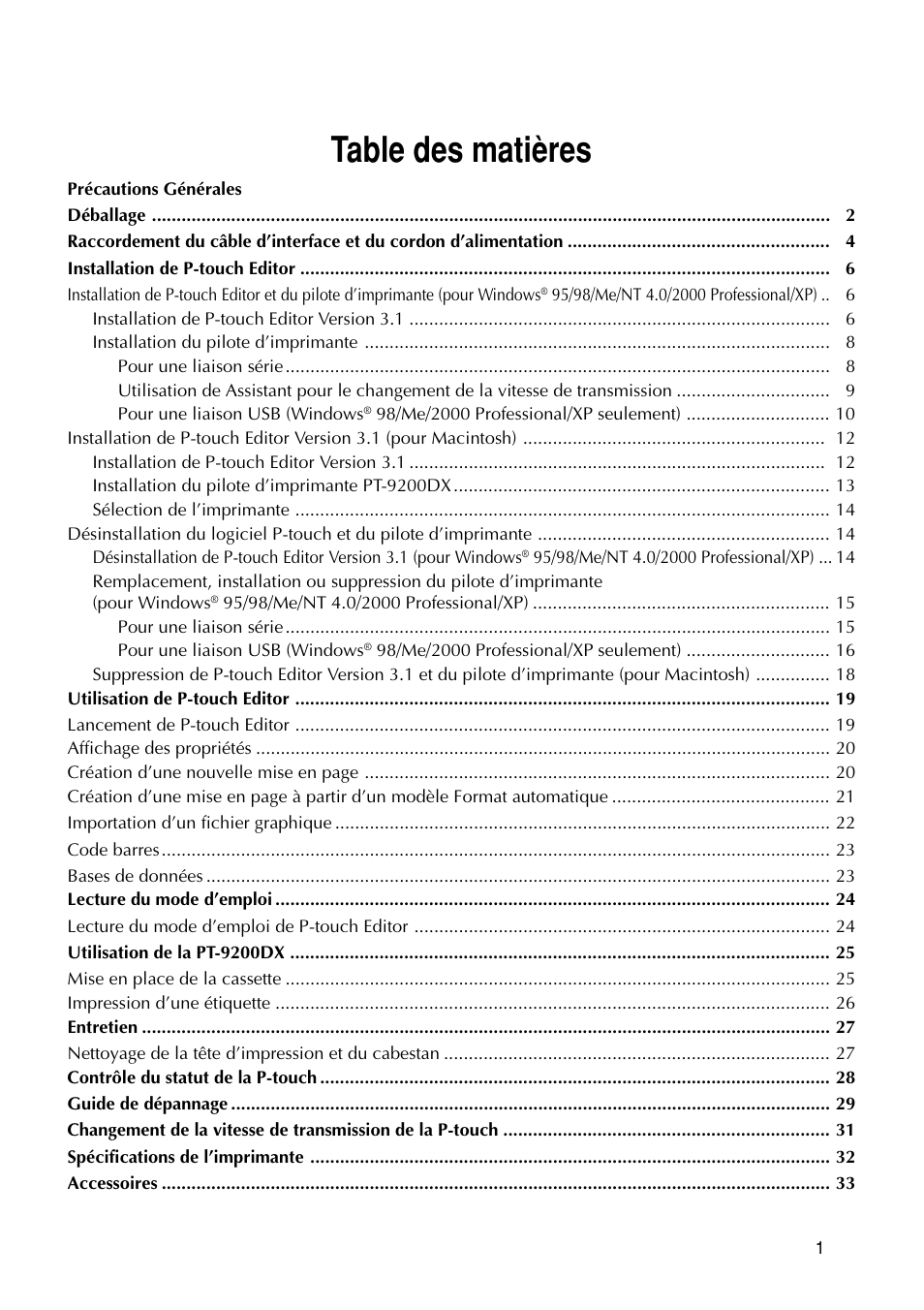 Brother PT-9200DX User Manual | Page 43 / 232