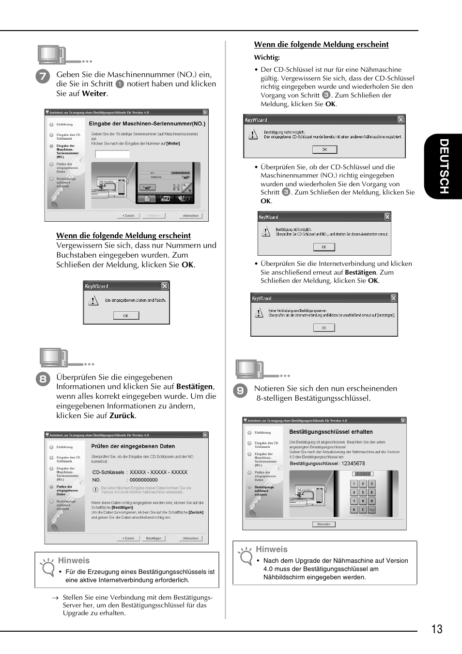 13 de ut s c h | Brother Innov-is 4000D 4000 User Manual | Page 15 / 52