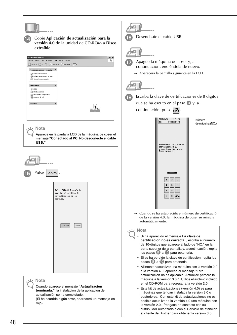 Nota | Brother Innov-is 4000D 4000 User Manual | Page 50 / 52