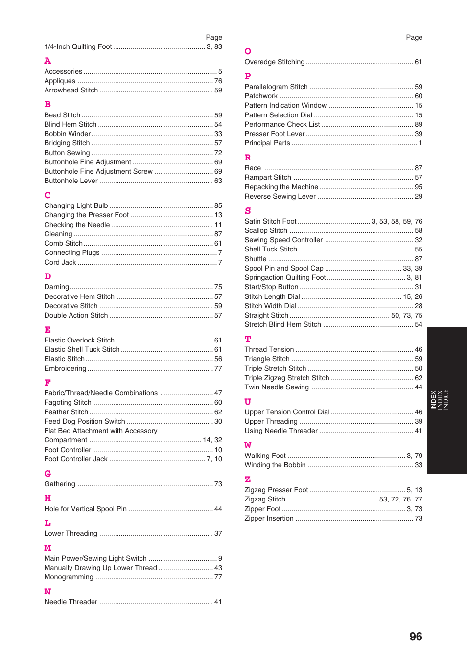 Brother PS-3100 3700 User Manual | Page 108 / 111