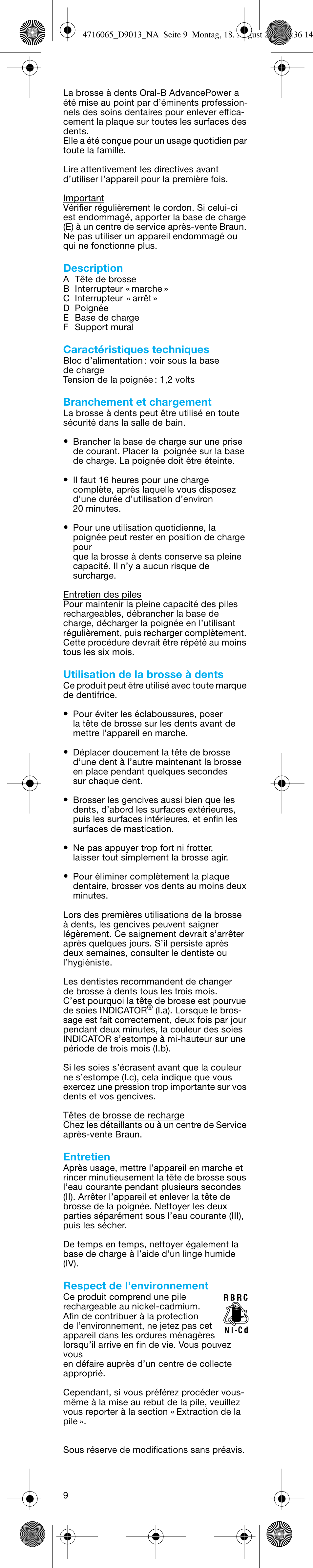 Braun D9011-4716 Advance Power User Manual | Page 9 / 16