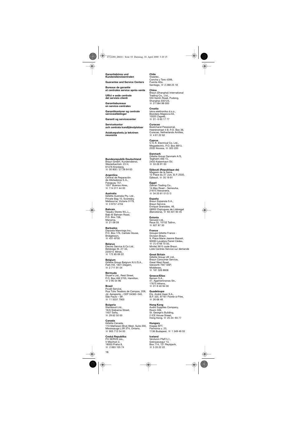 Braun D6011 Plak Control User Manual | Page 18 / 20