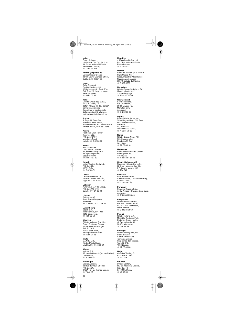 Braun D6011 Plak Control User Manual | Page 19 / 20