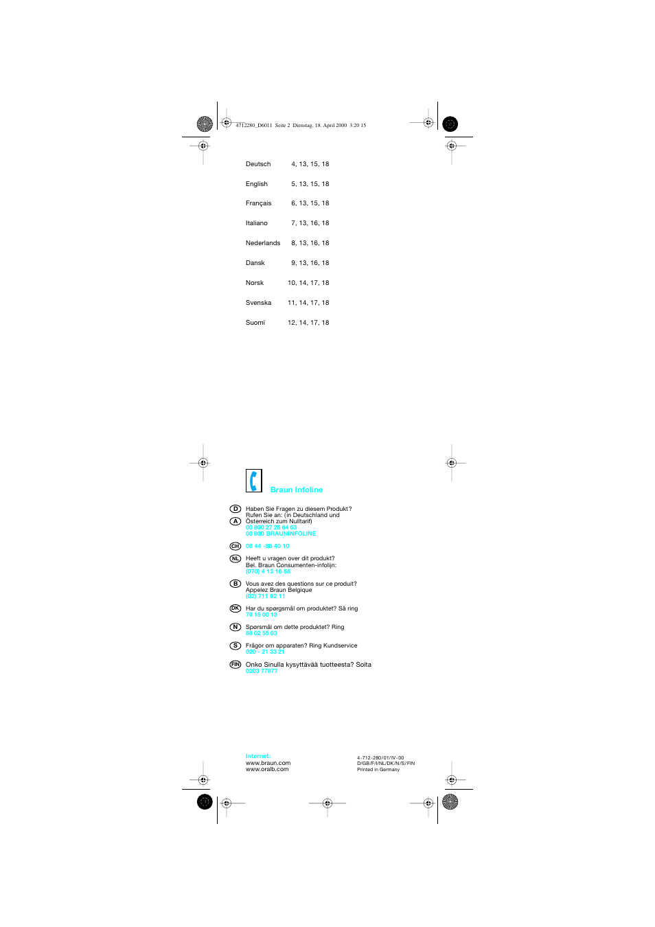 Braun D6011 Plak Control User Manual | Page 2 / 20