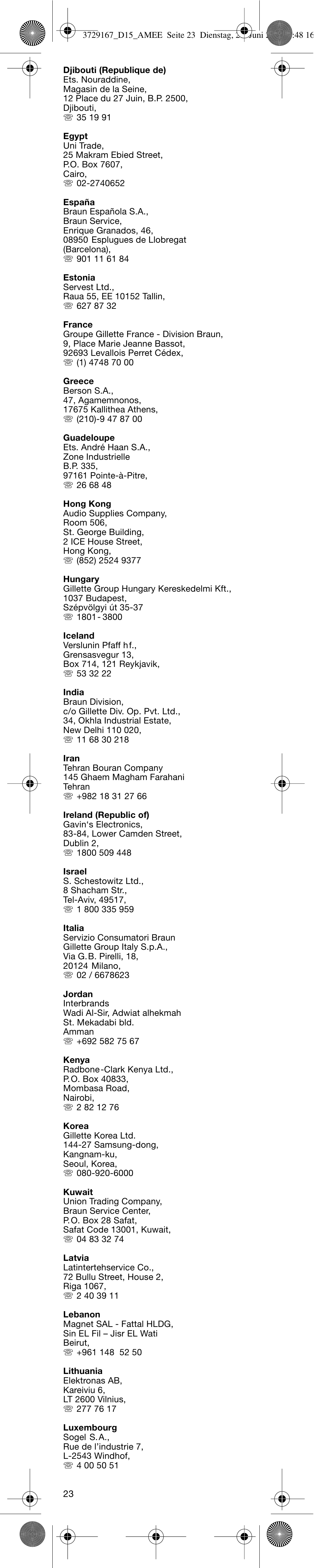 Braun D15511 Professional Care User Manual | Page 23 / 25