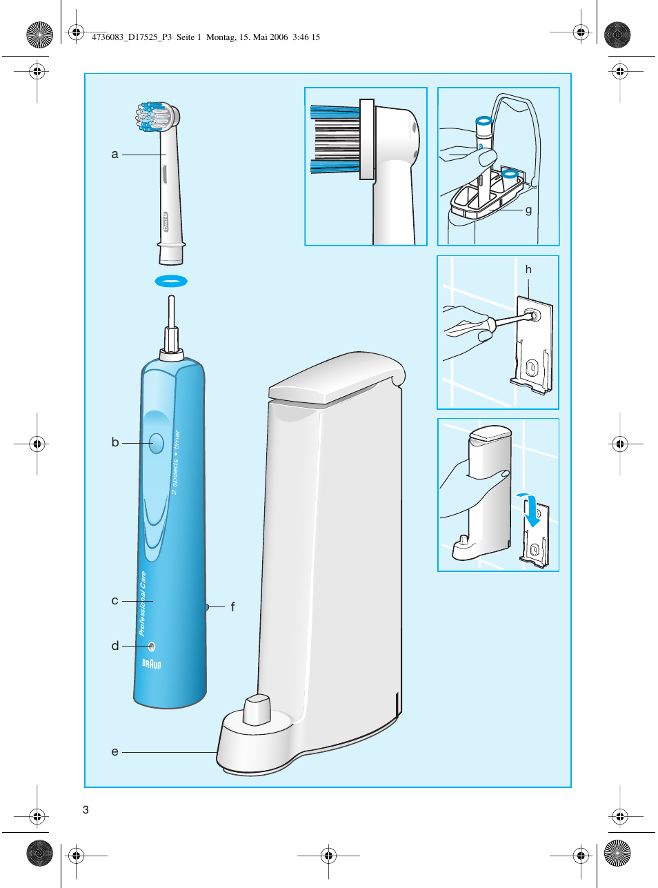 Bf c d e | Braun D17525 Professional Care User Manual | Page 3 / 50