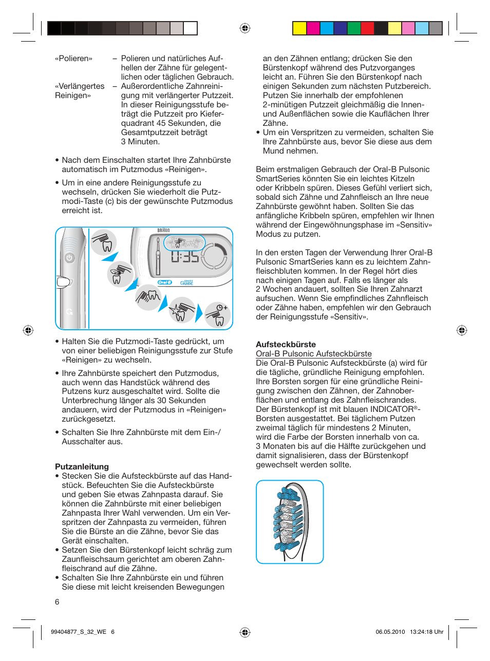 Braun S32.533.5 Pulsonic SmartSeries User Manual | Page 6 / 80