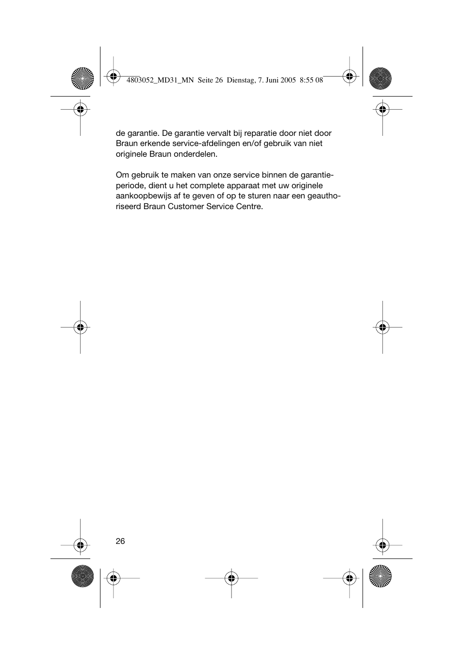 Braun MD31 Advance Power WaterJet User Manual | Page 26 / 34