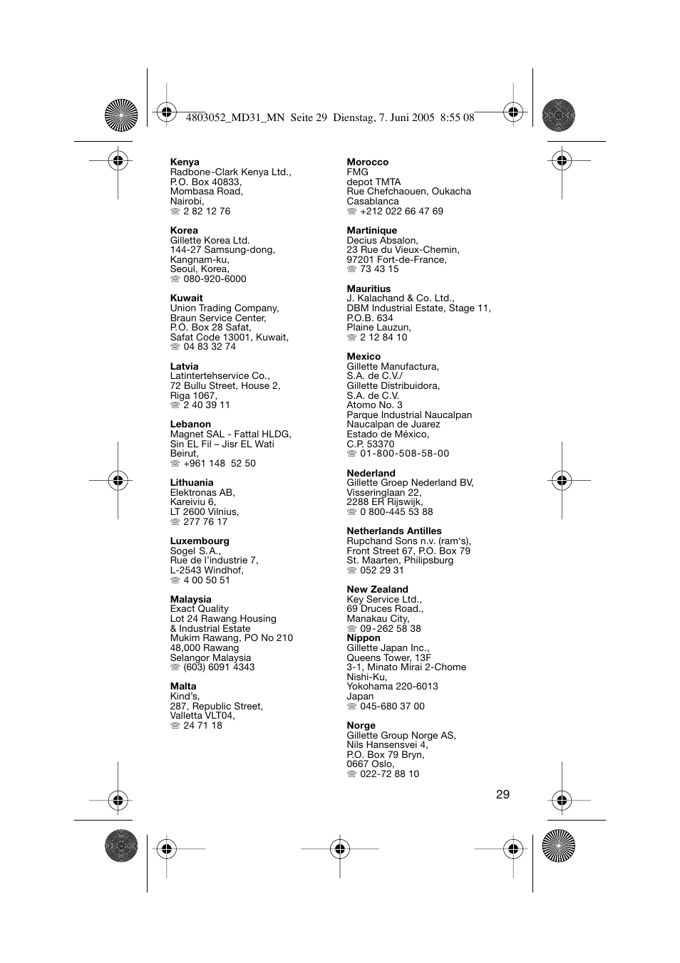 Braun MD31 Advance Power WaterJet User Manual | Page 29 / 34