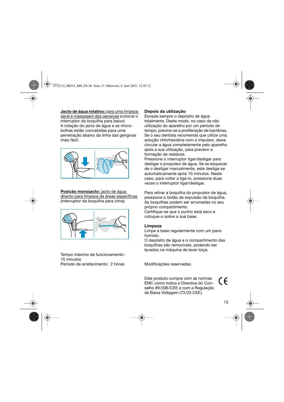 Braun MD15 OxyJet User Manual | Page 13 / 45