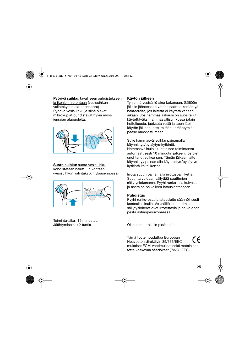 Braun MD15 OxyJet User Manual | Page 25 / 45