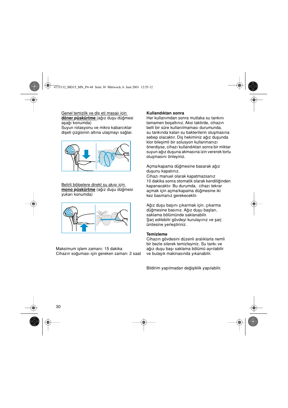 Braun MD15 OxyJet User Manual | Page 30 / 45