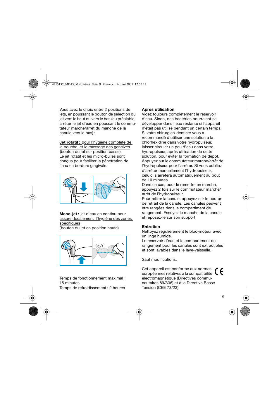 Braun MD15 OxyJet User Manual | Page 9 / 45