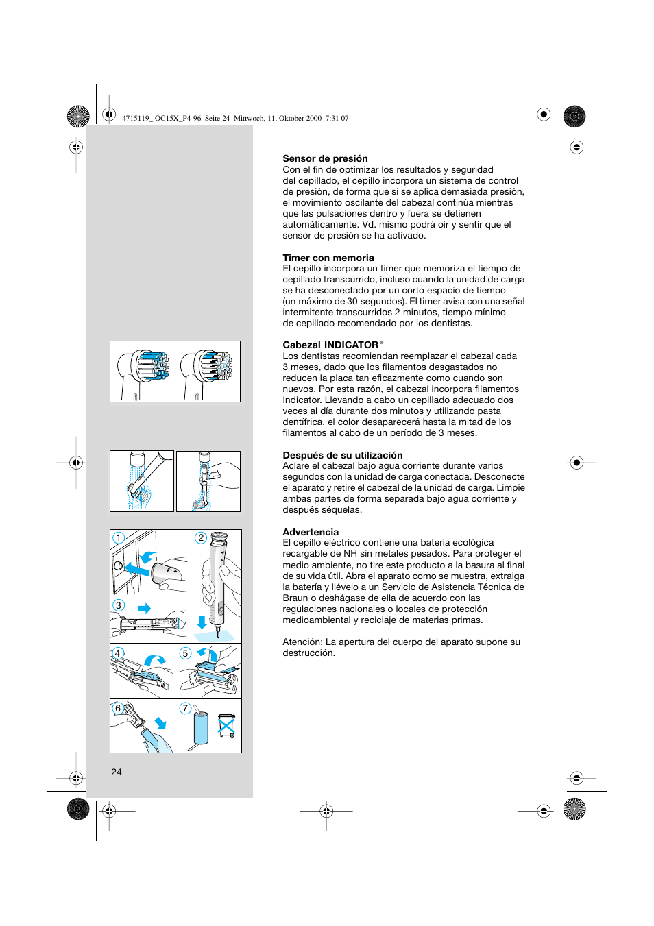 Braun OC15525 OxyJet 3D Center User Manual | Page 24 / 96