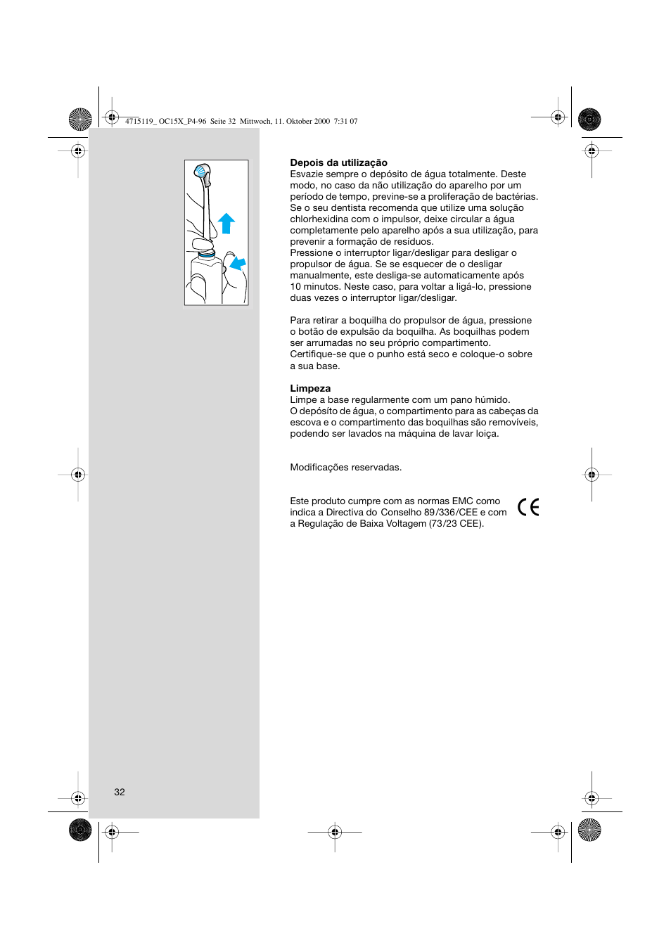 Braun OC15525 OxyJet 3D Center User Manual | Page 32 / 96