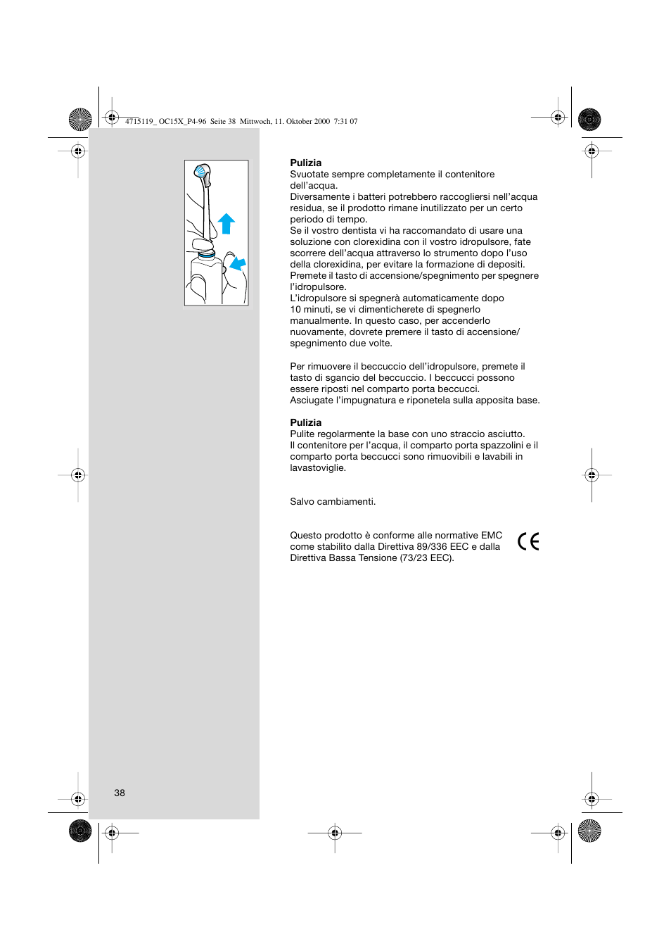 Braun OC15525 OxyJet 3D Center User Manual | Page 38 / 96