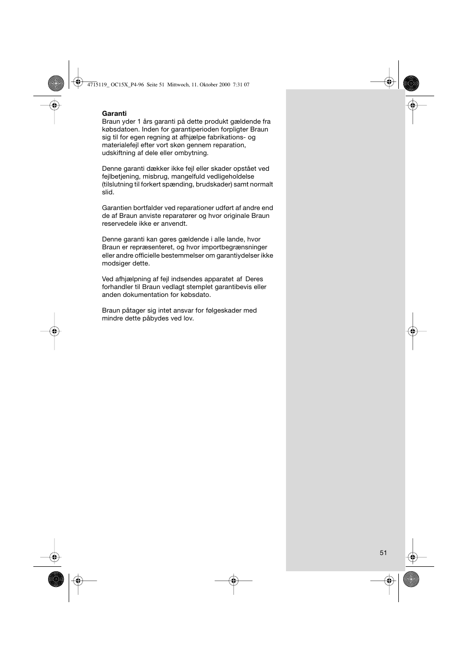 Braun OC15525 OxyJet 3D Center User Manual | Page 51 / 96