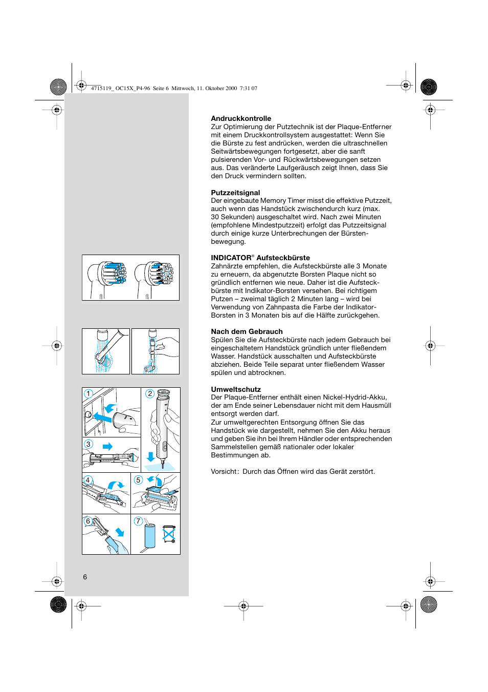 Braun OC15525 OxyJet 3D Center User Manual | Page 6 / 96