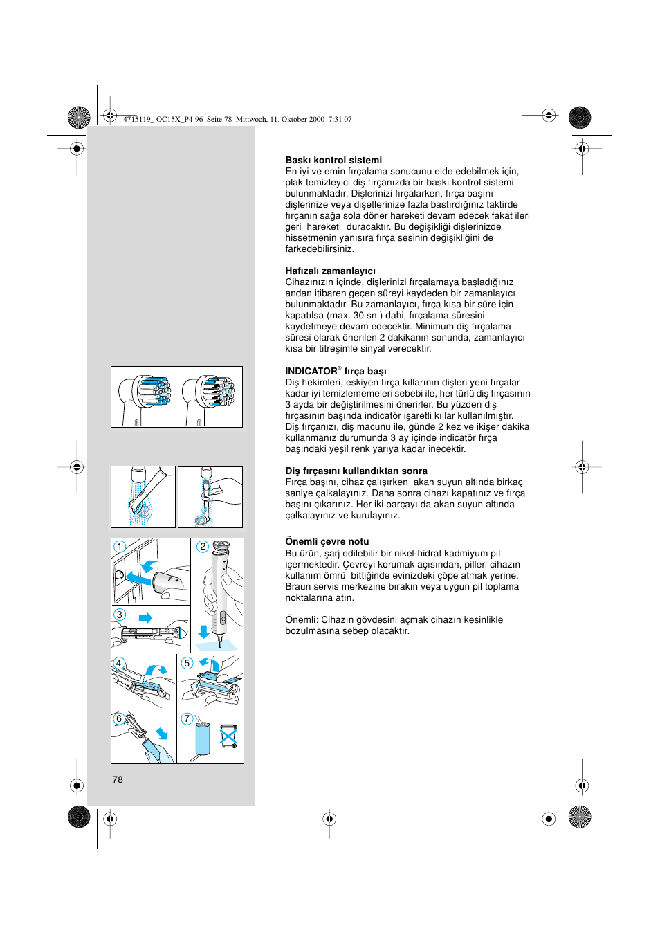 Braun OC15525 OxyJet 3D Center User Manual | Page 78 / 96