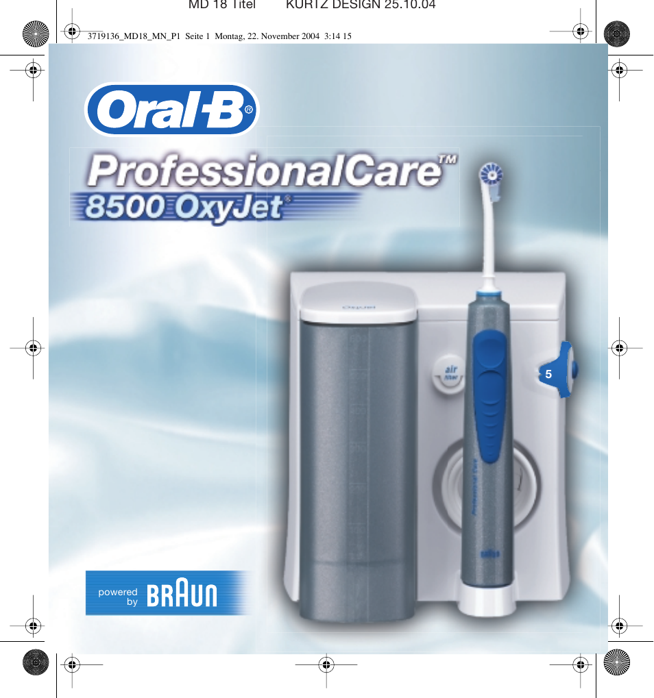 Braun MD18 Professional Care OxyJet User Manual | 44 pages