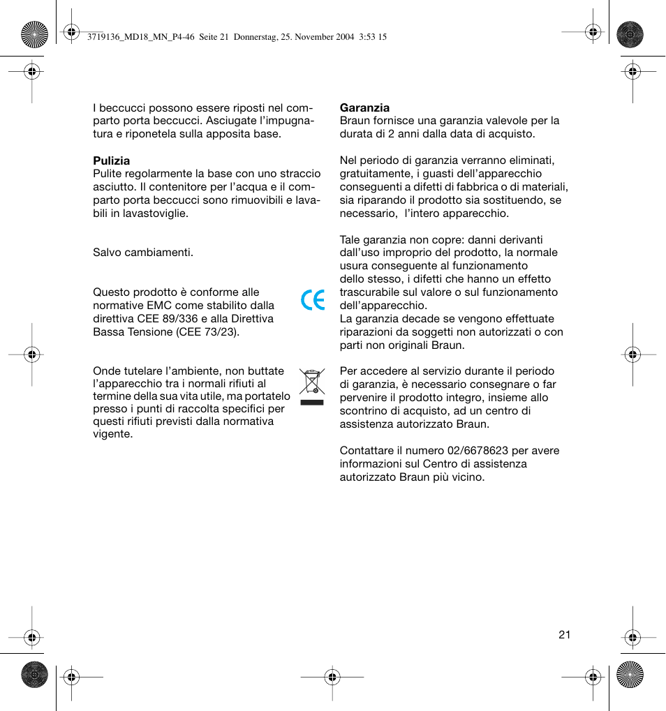 Braun MD18 Professional Care OxyJet User Manual | Page 21 / 44