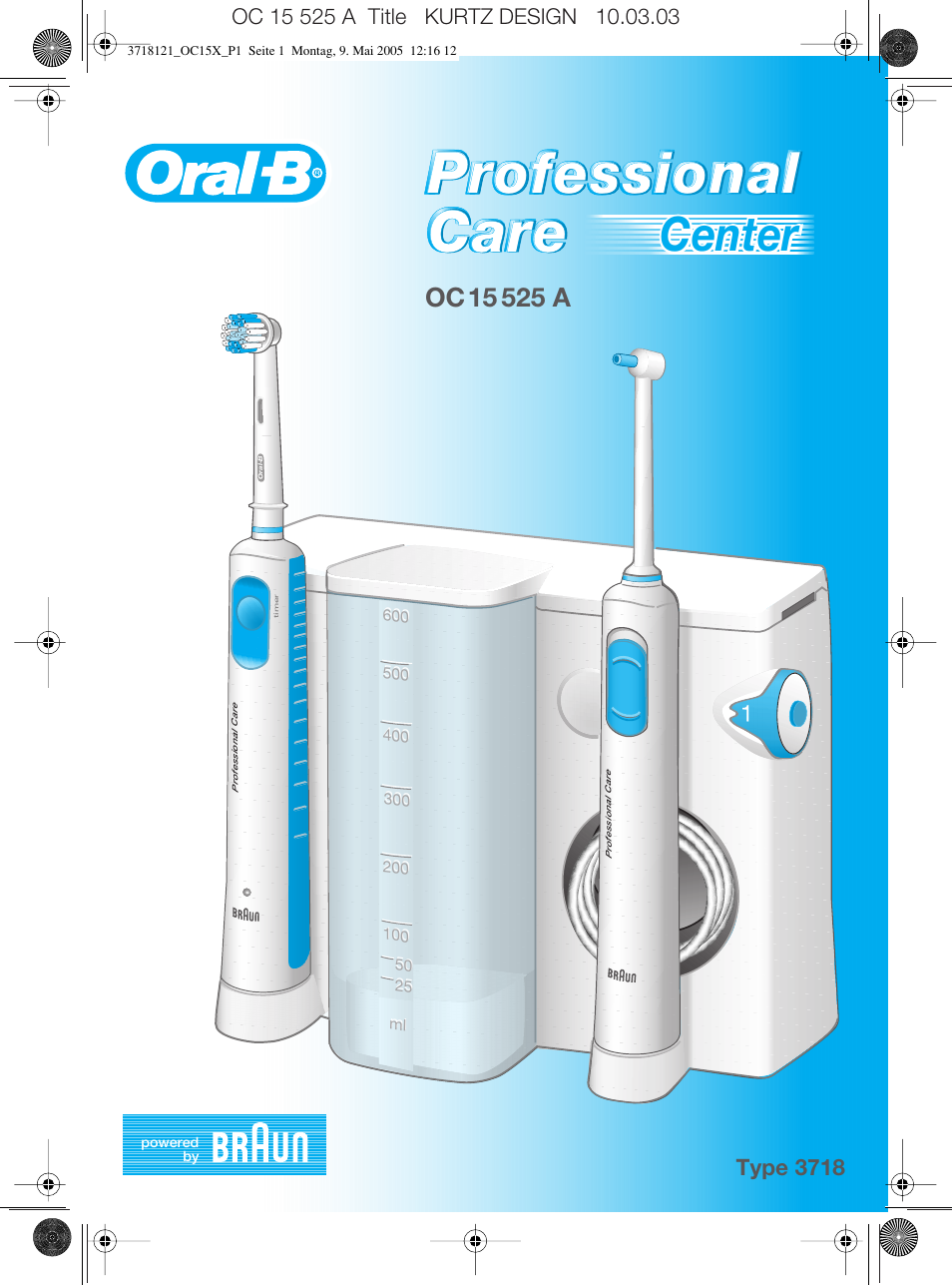 Braun OC15A Professional Care Center User Manual | 95 pages