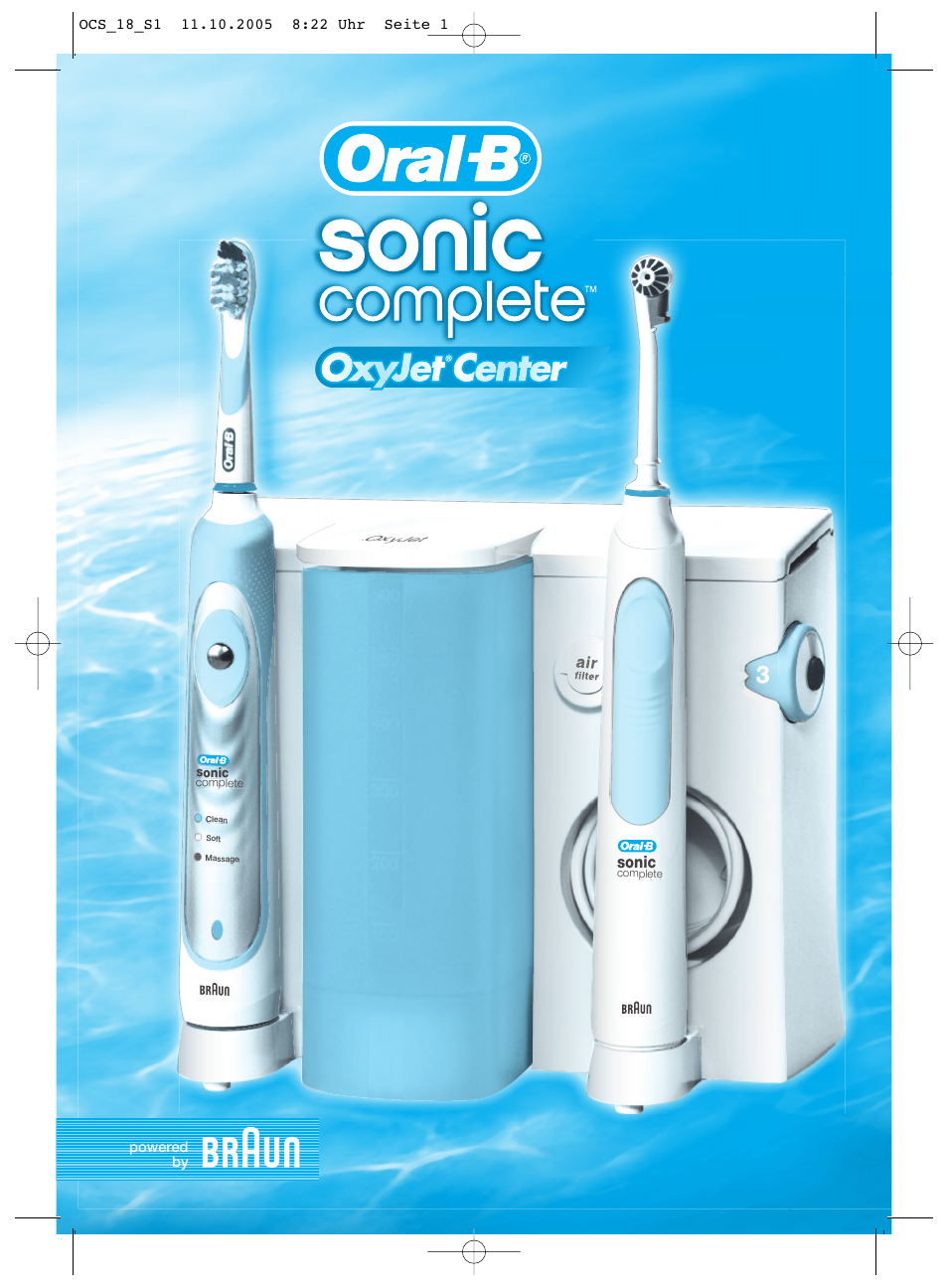 Braun Sonic Complete OxyJet Center User Manual | 53 pages