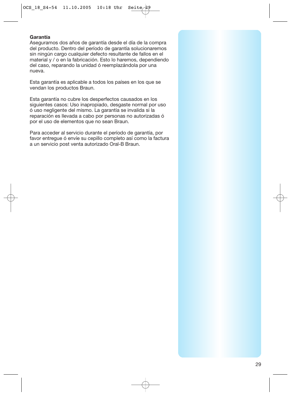 Braun Sonic Complete OxyJet Center User Manual | Page 29 / 53