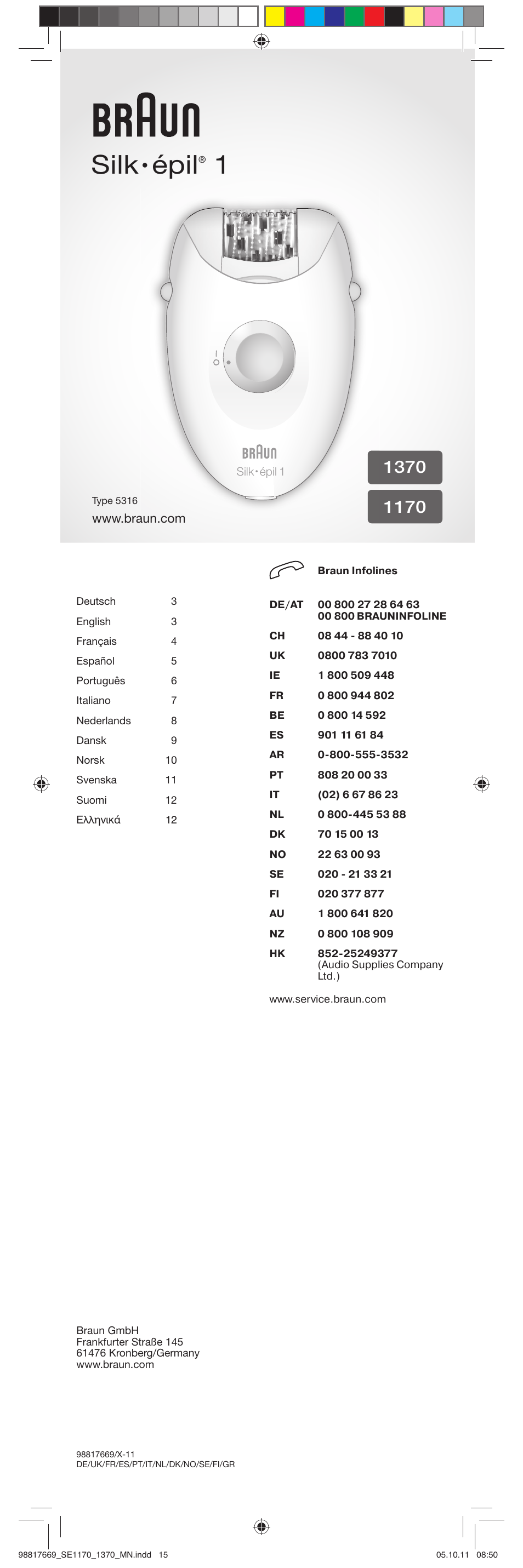 Braun 1170 Silk-épil 1 User Manual | 14 pages