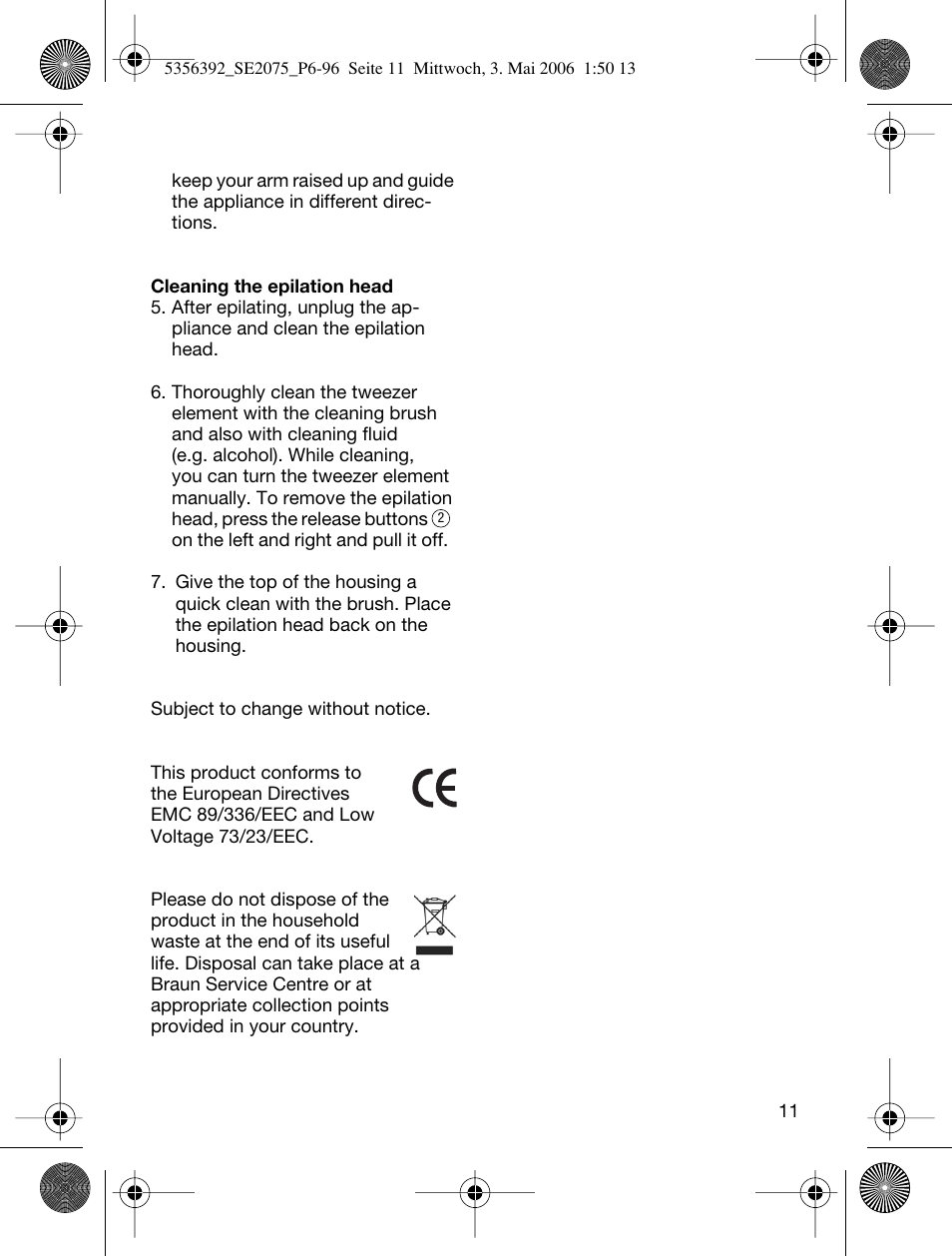 Braun 2075 Silk-épil EverSoft User Manual | Page 11 / 93