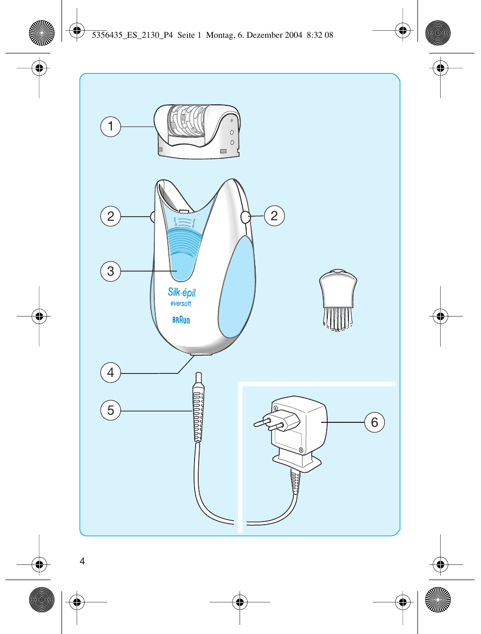 Braun 2120 Silk-épil EverSoft User Manual | Page 3 / 62