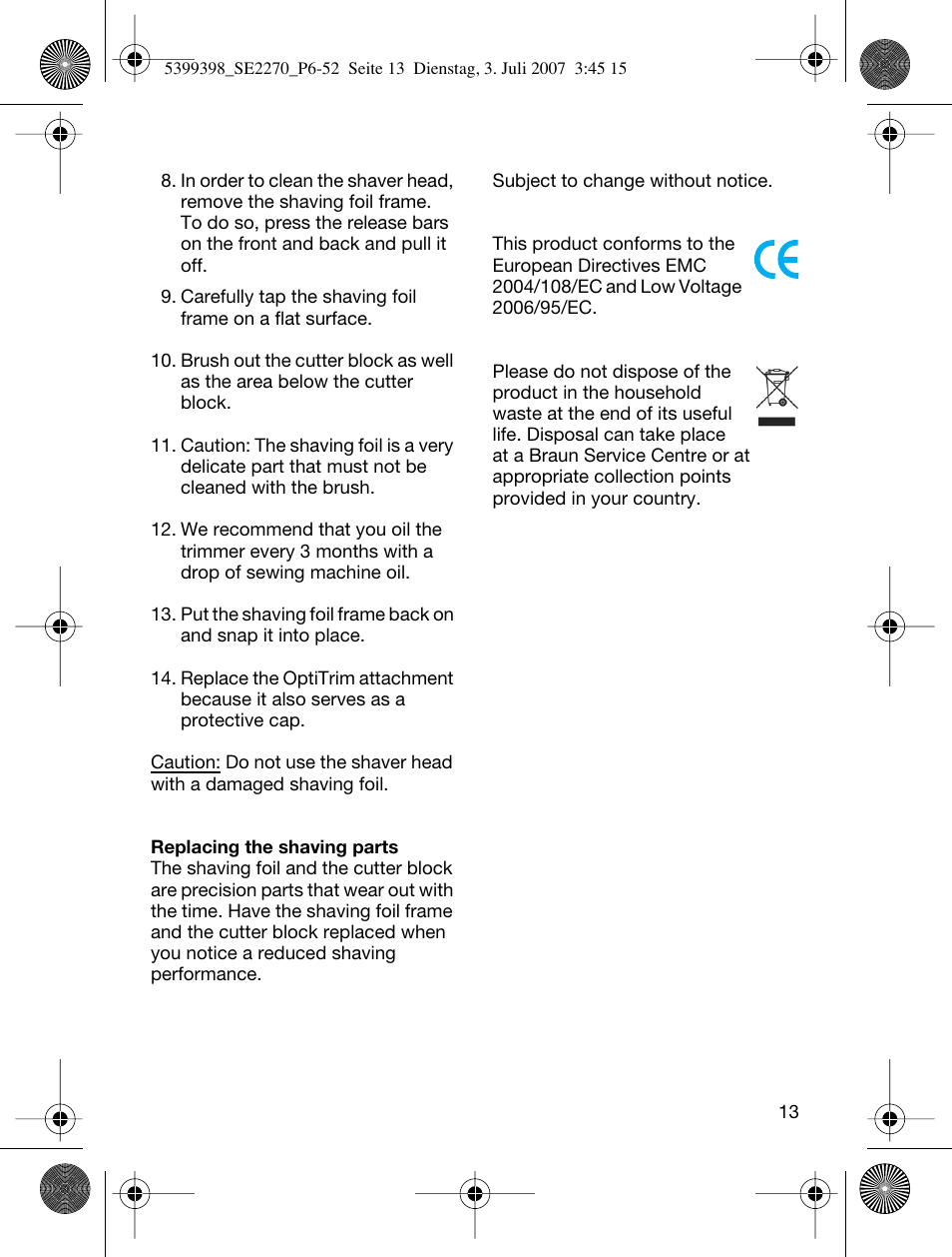 Braun 2270-5316 Silk-épil EverSoft User Manual | Page 13 / 59