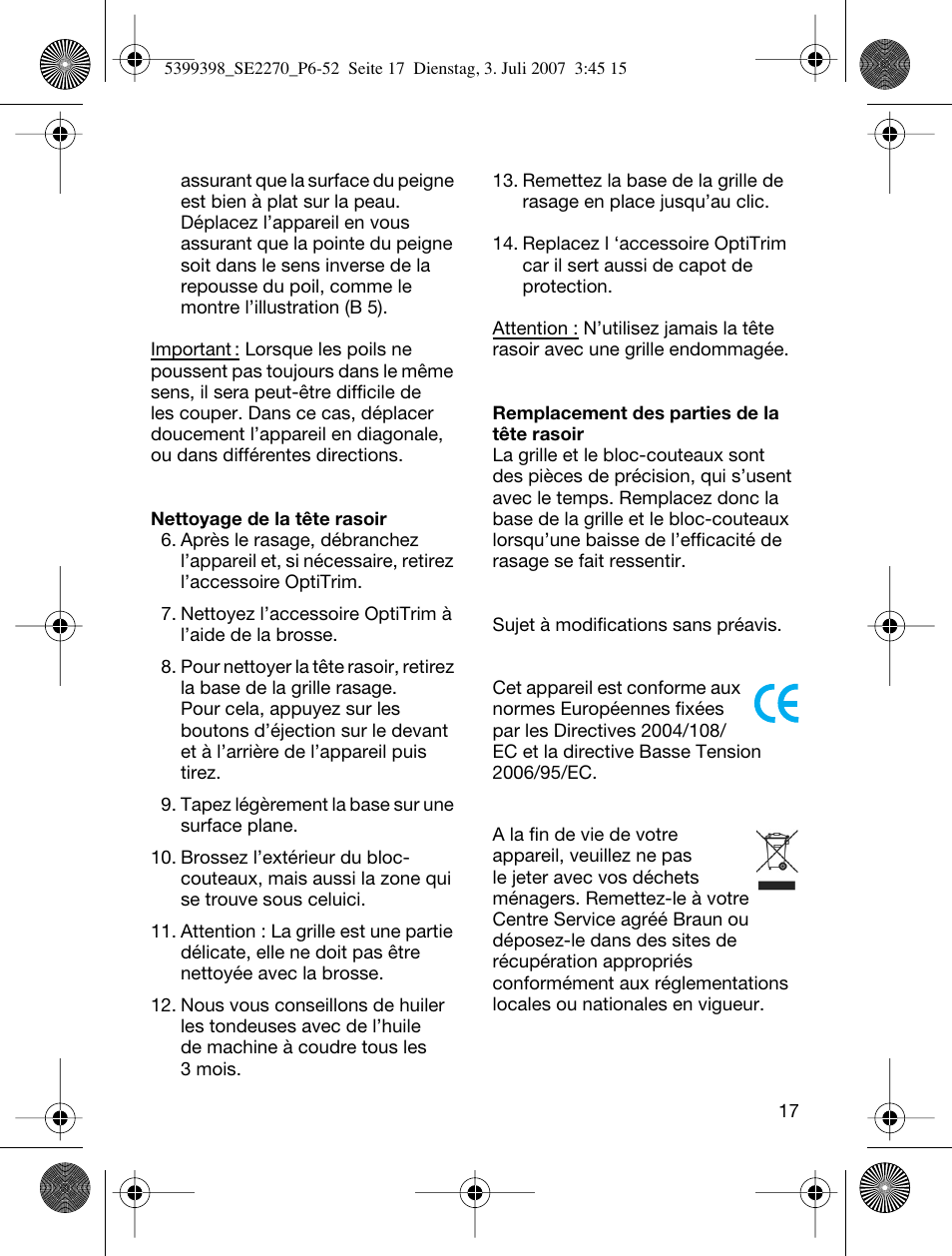 Braun 2270-5316 Silk-épil EverSoft User Manual | Page 17 / 59