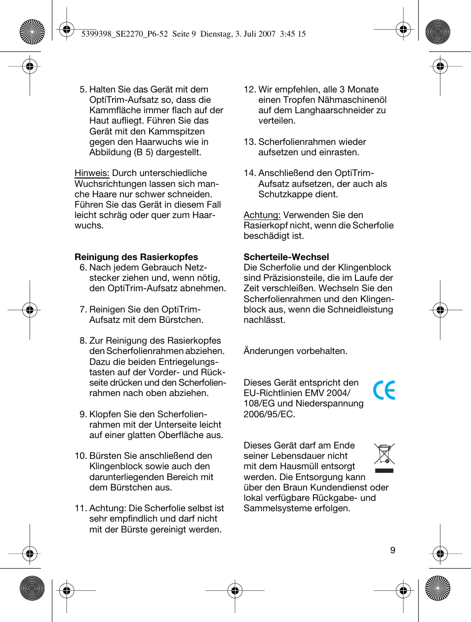 Braun 2270-5316 Silk-épil EverSoft User Manual | Page 9 / 59