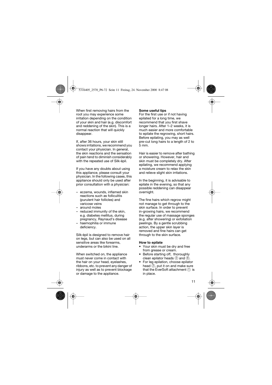 Braun 2550 EverSoft User Manual | Page 10 / 71