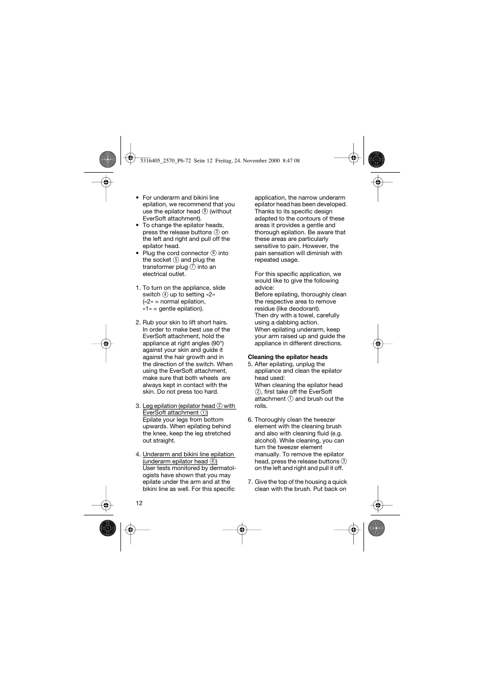 Braun 2550 EverSoft User Manual | Page 11 / 71